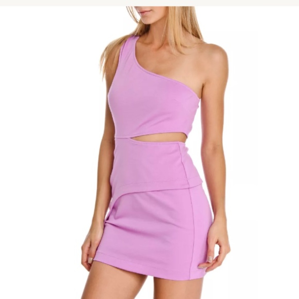 NWT BCBGeneration One Shoulder Cutout Side Dress